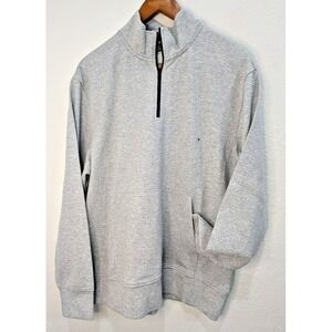 American Eagle 24/7 Textured Fleece Quarter Zip Sweatshirt Mens M AE Logo New